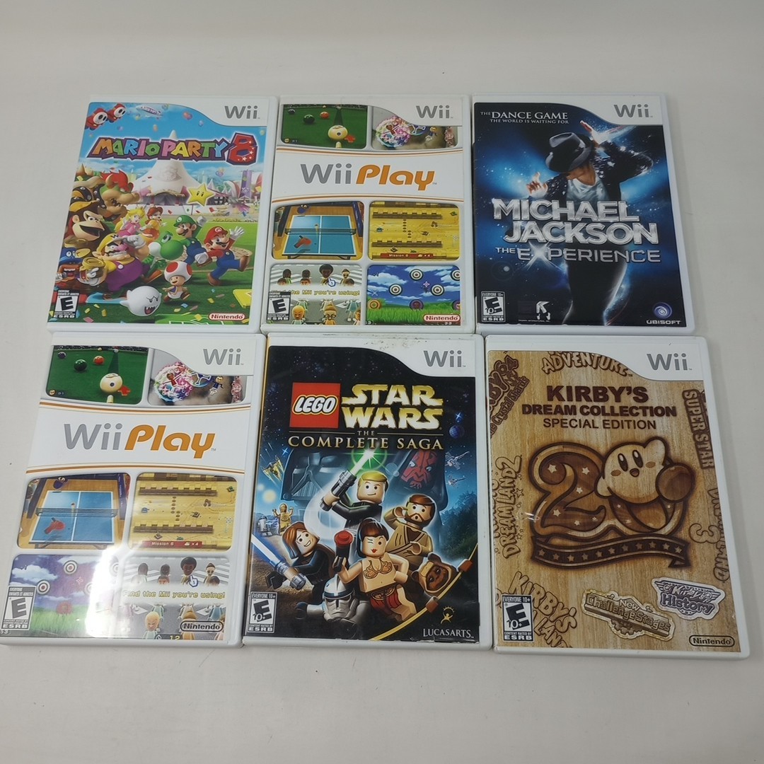 Lot Of 6 Nintendo Wii Game Cases (Some With Manuals) NO GAMES