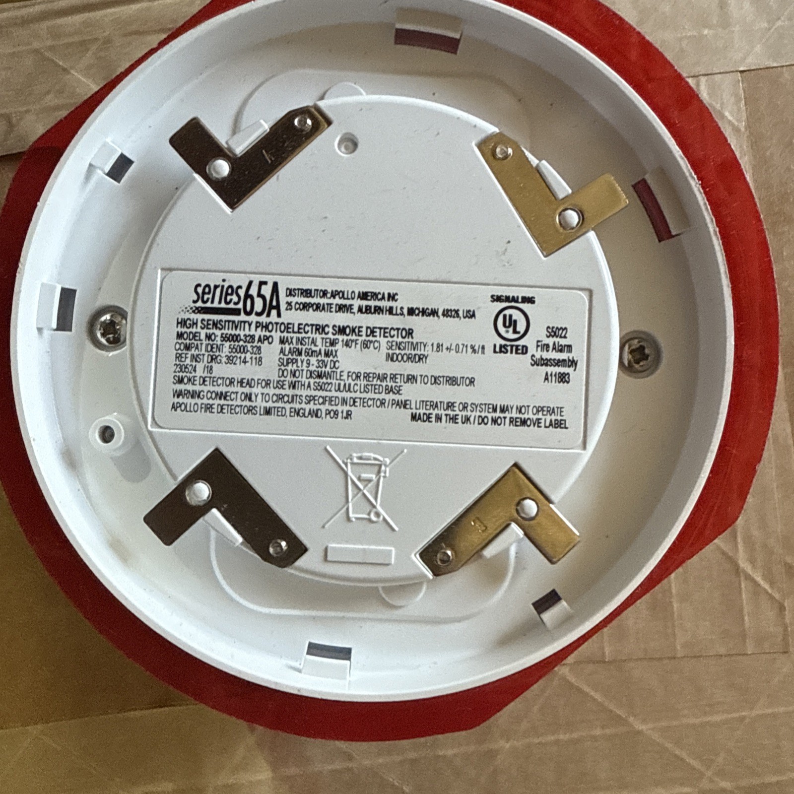 APOLLO 55000-328 HIGH SENSITIVITY PHOTOELECTRIC SMOKE DETECTOR USA STOCK  FS