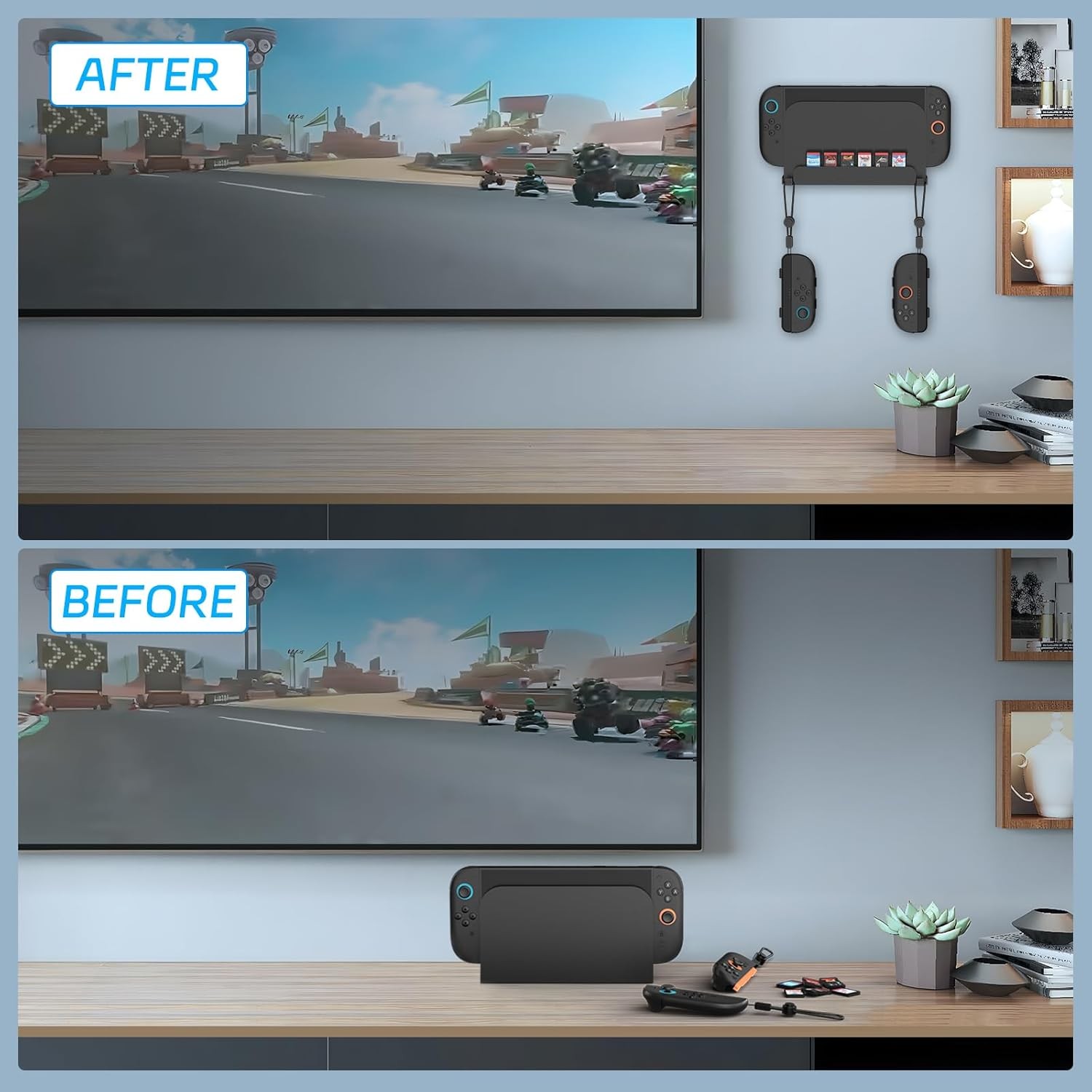 Wall Mount Stand for Nintendo Switch 2 2025 Switch OLED Metal Gaming Shelf