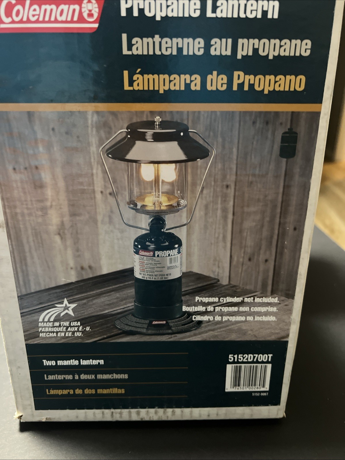 COLEMAN PROPANE TWO MANTLE LANTERN 5152D700T NEW IN BOX