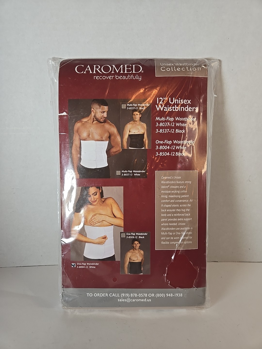Caromed Waistbinder Unisex XL 12” One Piece Multiflap Compression Support