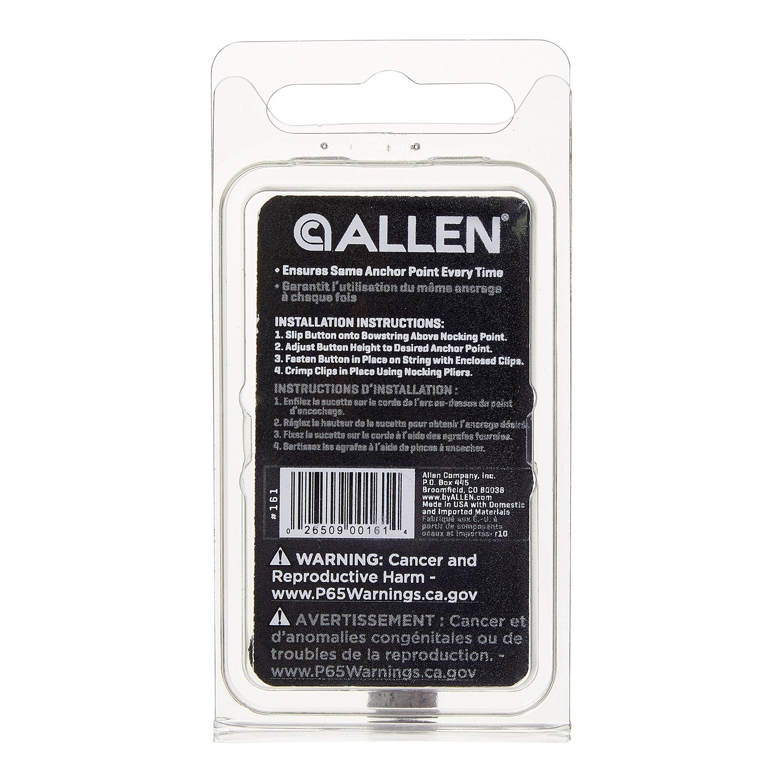 Allen Company Kisser Button, Slotted Design One Size, Multi