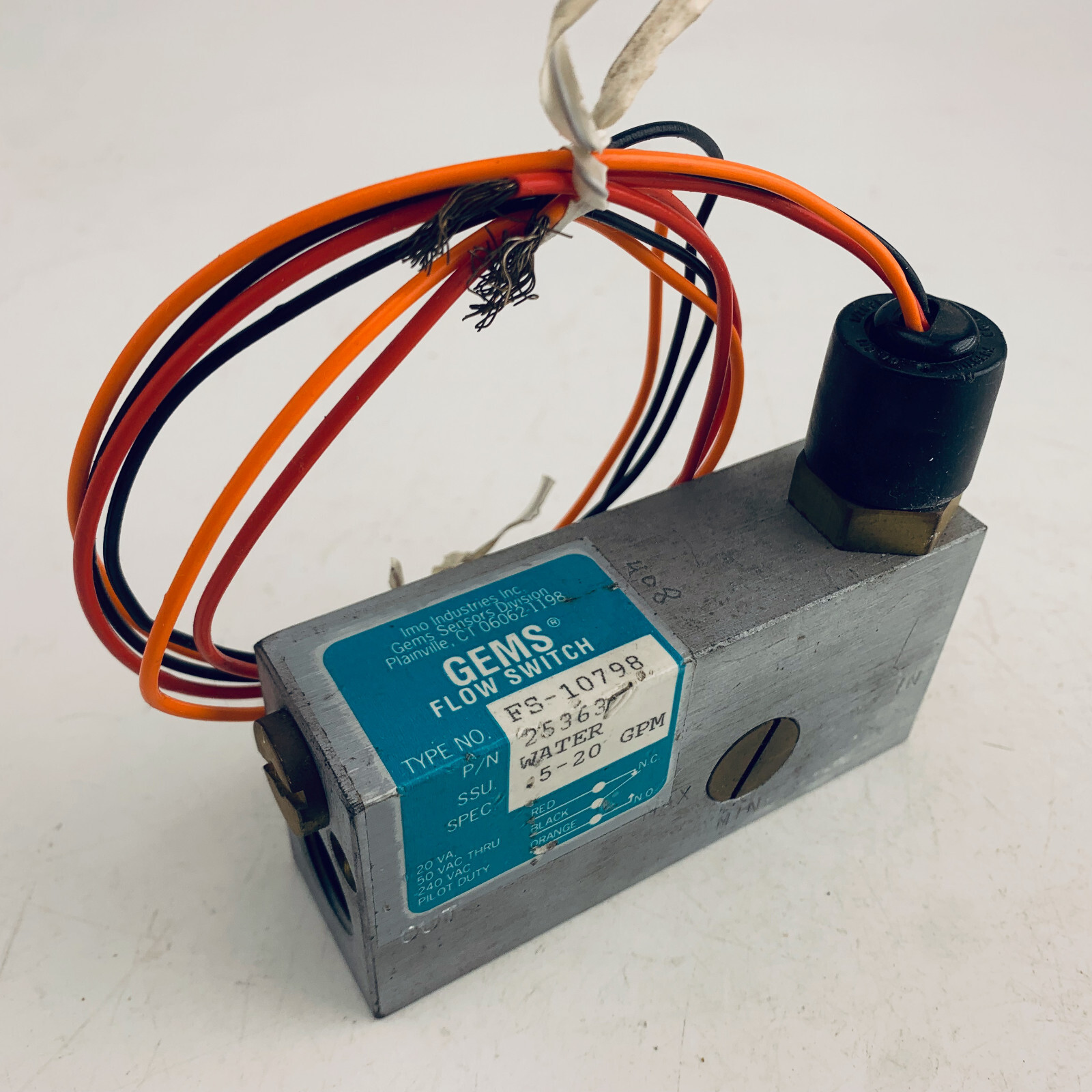 GEMS FS-10798 25363 Flow Switch 5-20 GPM