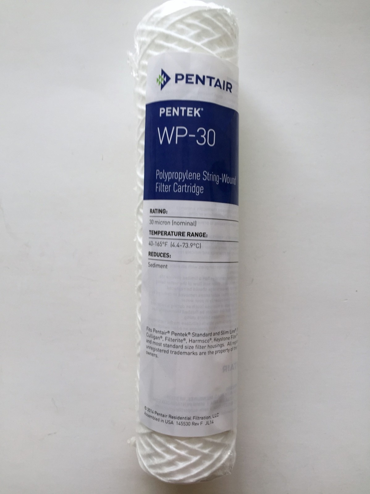 PENTEK 30 MICRON 10"x2" SEDIMENT FILTER WP-30 155072-43 4 PACK