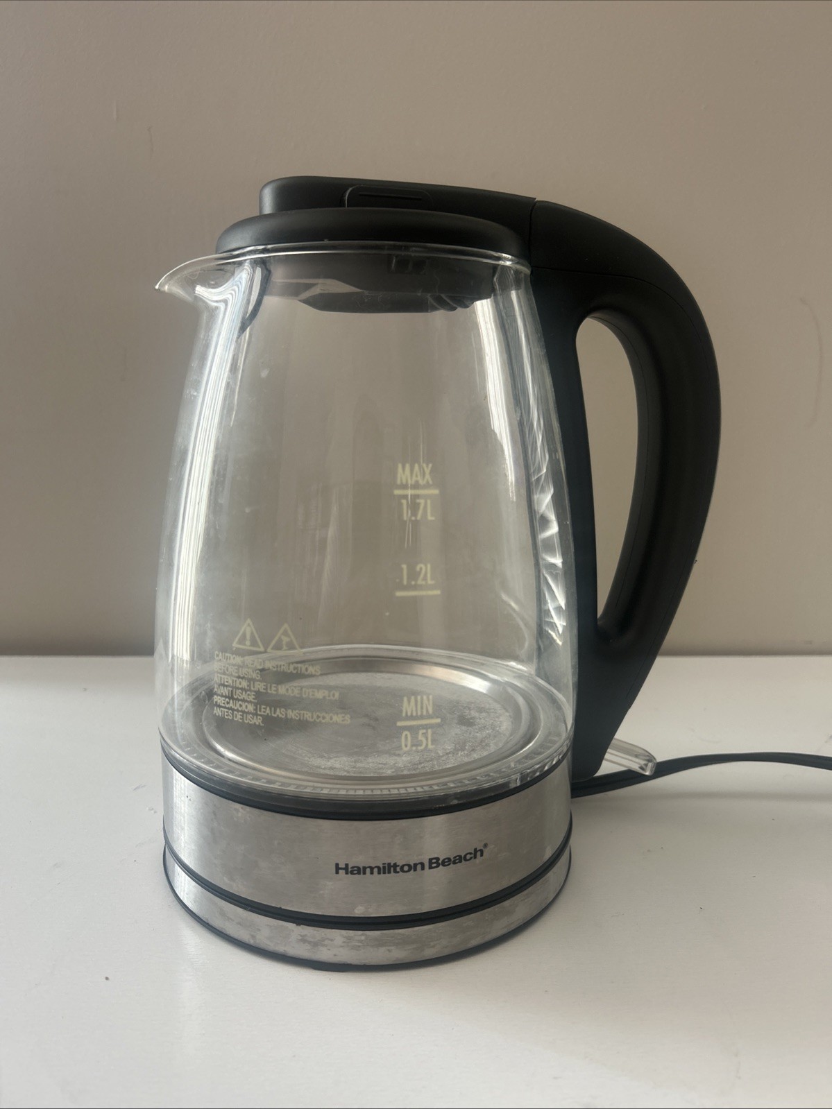 Hamilton Beach Electric Kettle 7 cup  1.7L Model# 40864 tested