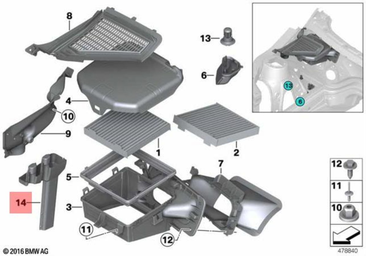 Genuine BMW X3 X4 M F25 F26 X3 18d 18i 20dX 20i 20iX 28dX 28i Cover 61126825706