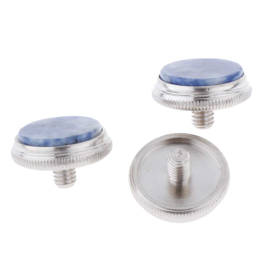 Liyafy 3Pcs Trumpet Valve Finger Buttons Musical Instruments Dark Blue Shell
