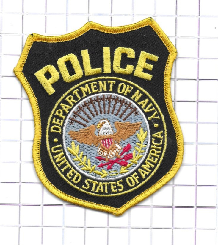 Police Patch - Department of Navy  4 1/2" X 3 1/2"