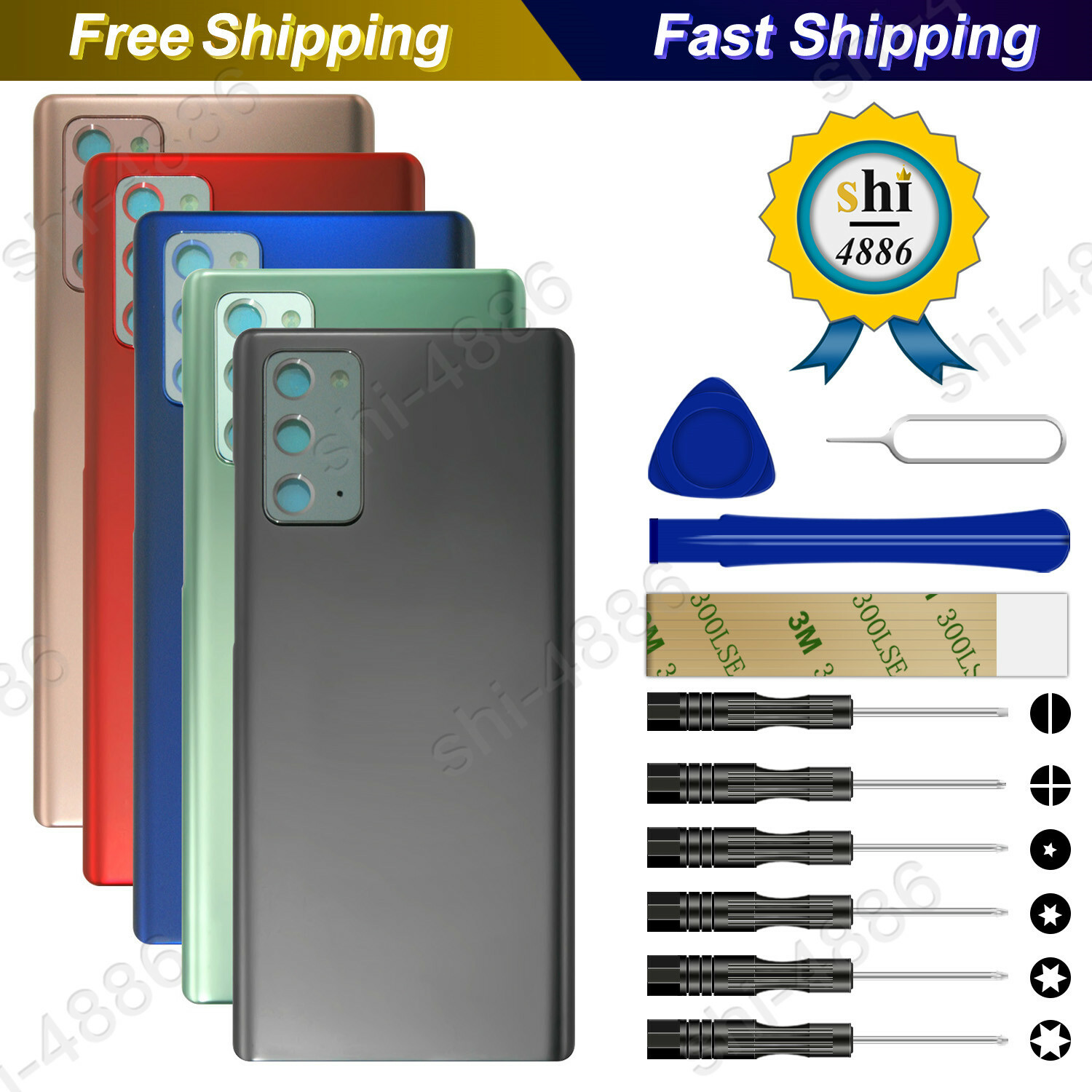 For Samsung Galaxy Note 20 5G N981U/U1 SM-N981U/U1 Rear Back Battery Glass Cover