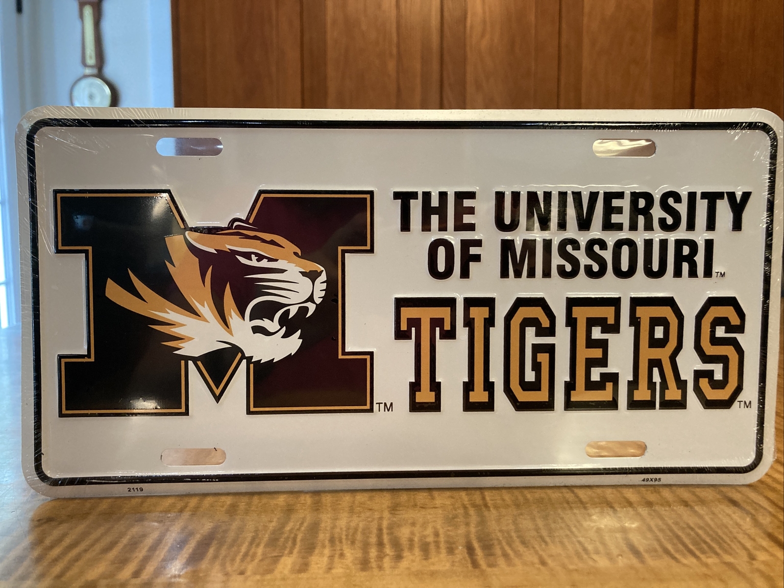University of Missouri Tigers Logo Metal Embossed License Plate 6 X 12