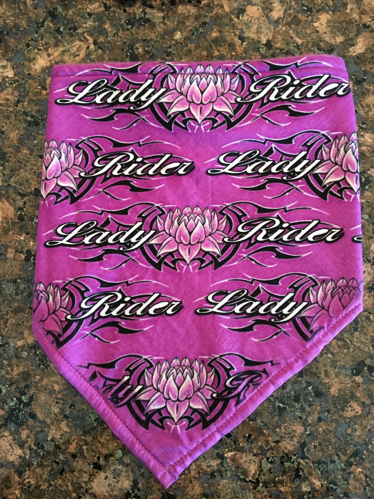 Pink Lady Rider Lotus Fleece Lined Biker Bandana