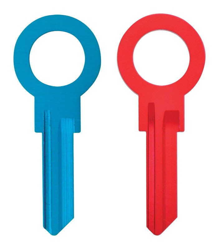 Hillman 449003 Aluminum Single Sided House/Entry Blank Key #66 (Pack of 6)