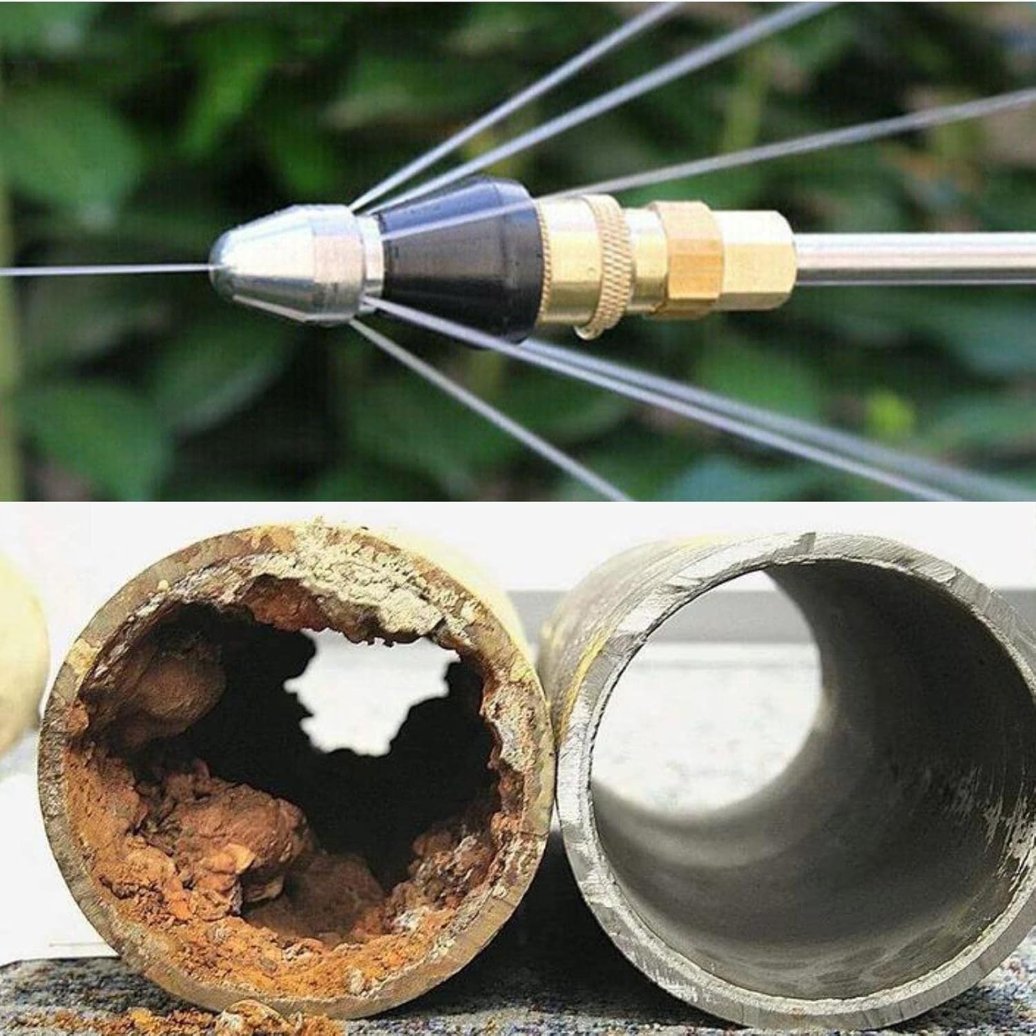 Powerful Stainless Steel High-Pressure Nozzle Set for Efficient Sewer Cleaning
