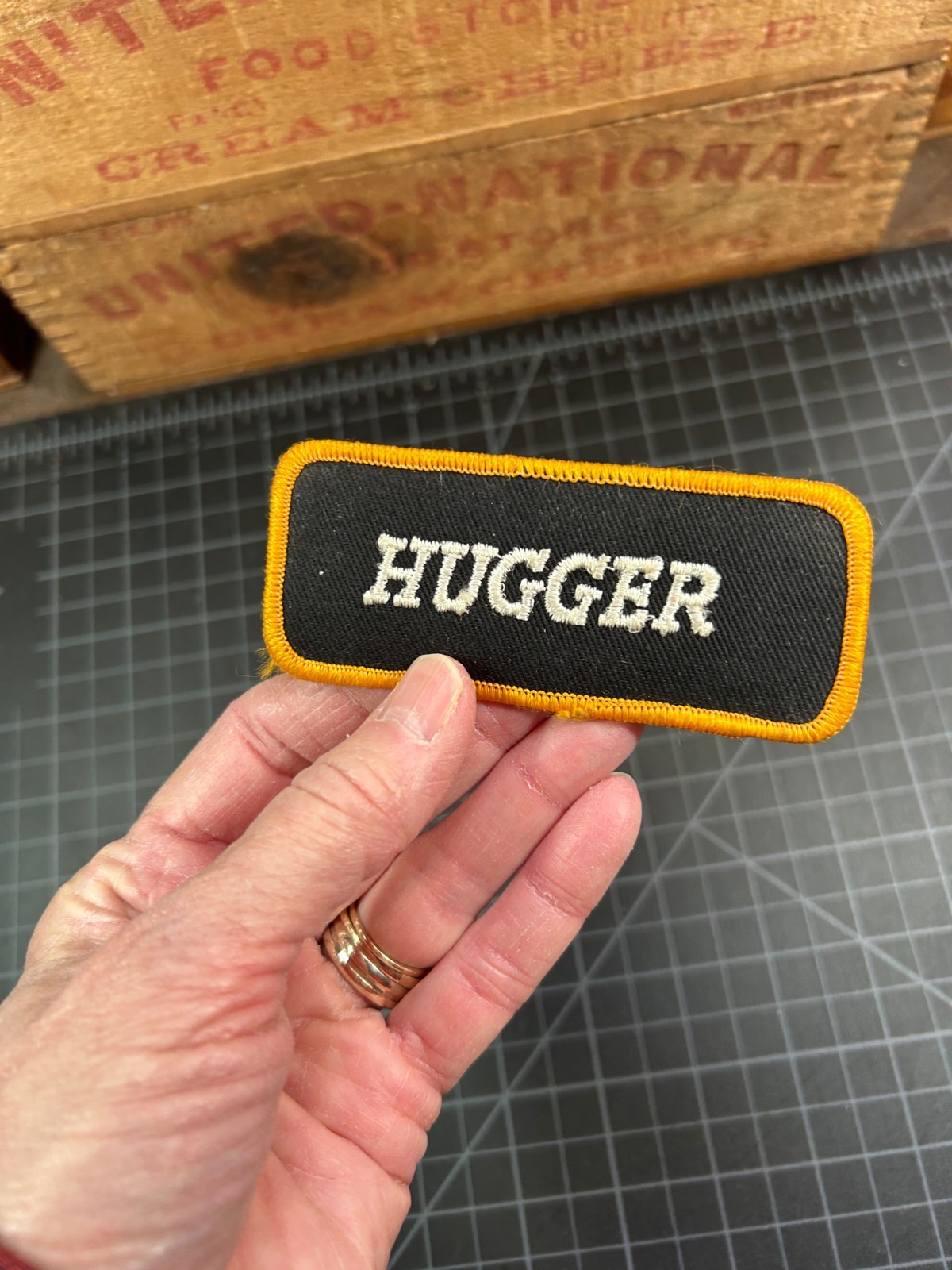 Authentic Harley-Davidson Hugger Embroidered Patch 3.75" x 1.5" Vintage Biker