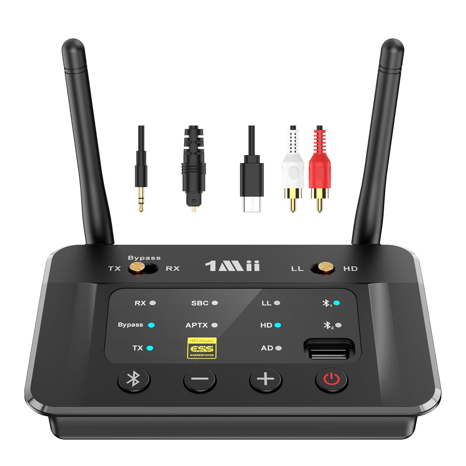 B03S Bluetooth 5.3 Transmitter Receiver for TV Home Stereo, Optical RCA AUX W...