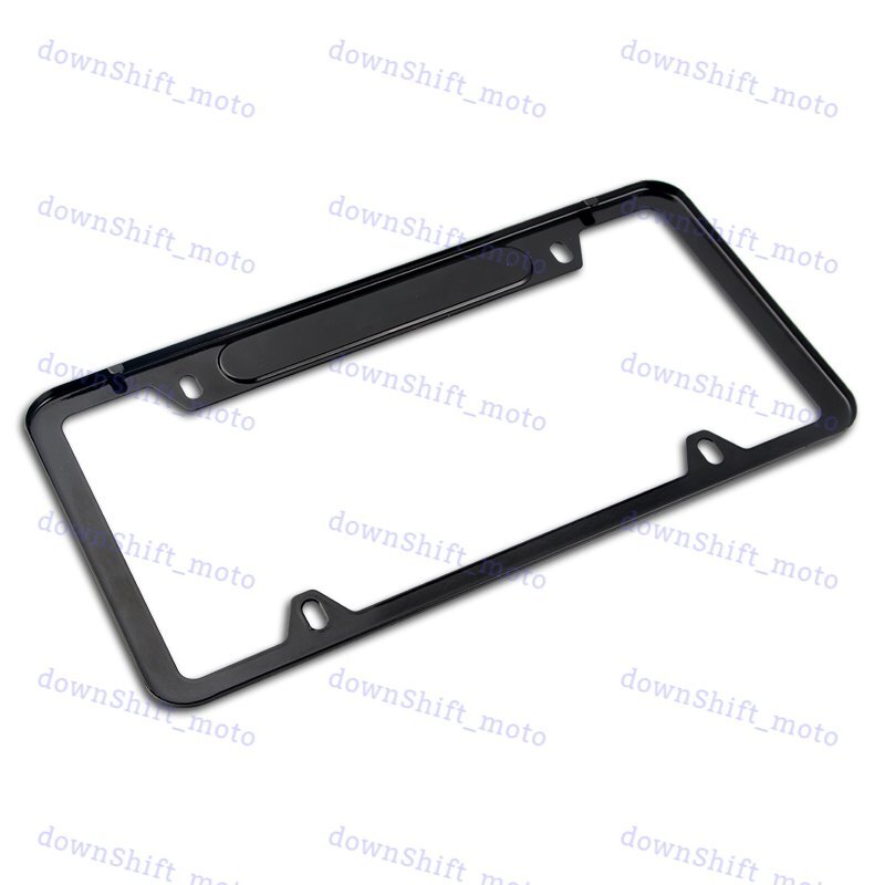 2PCS New For ACURA Black Carbon Fiber Metal License Plate Frame MDX RDX TSX TL