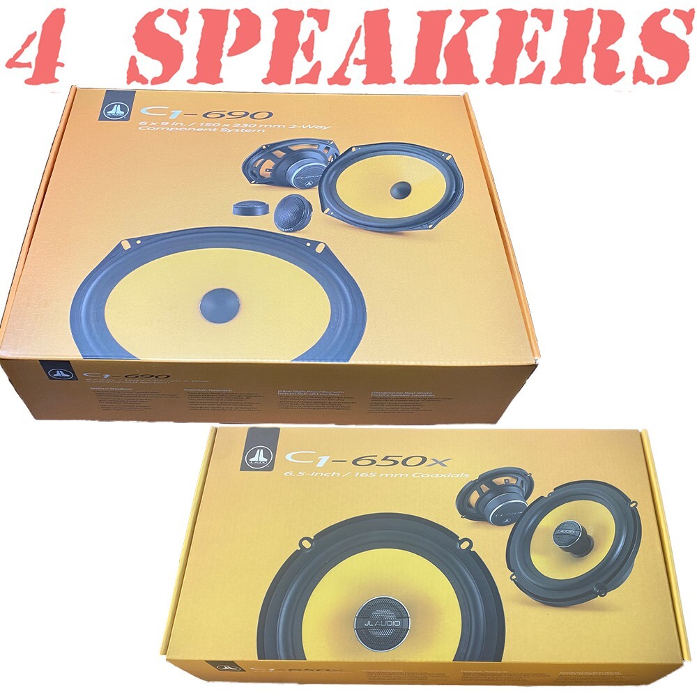 JL Audio C1 Series 6x9" Component & 6.5" Coaxial Speaker Package NEW (Qty:4)