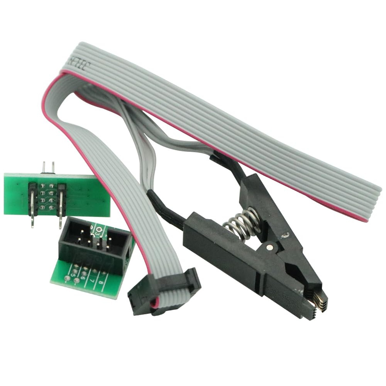 SOIC8 SOP8 Test Clip for EEPROM 93/25 /24Cx in-Circuit Programming + 2 Adapters