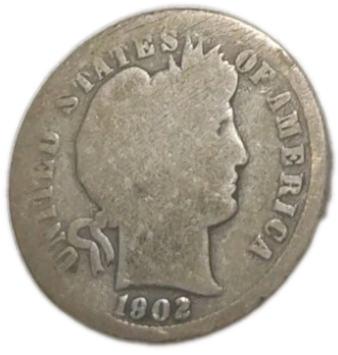1902 S Silver Barber 10C Dime Average Circulated Clear Date Free Post Tracking