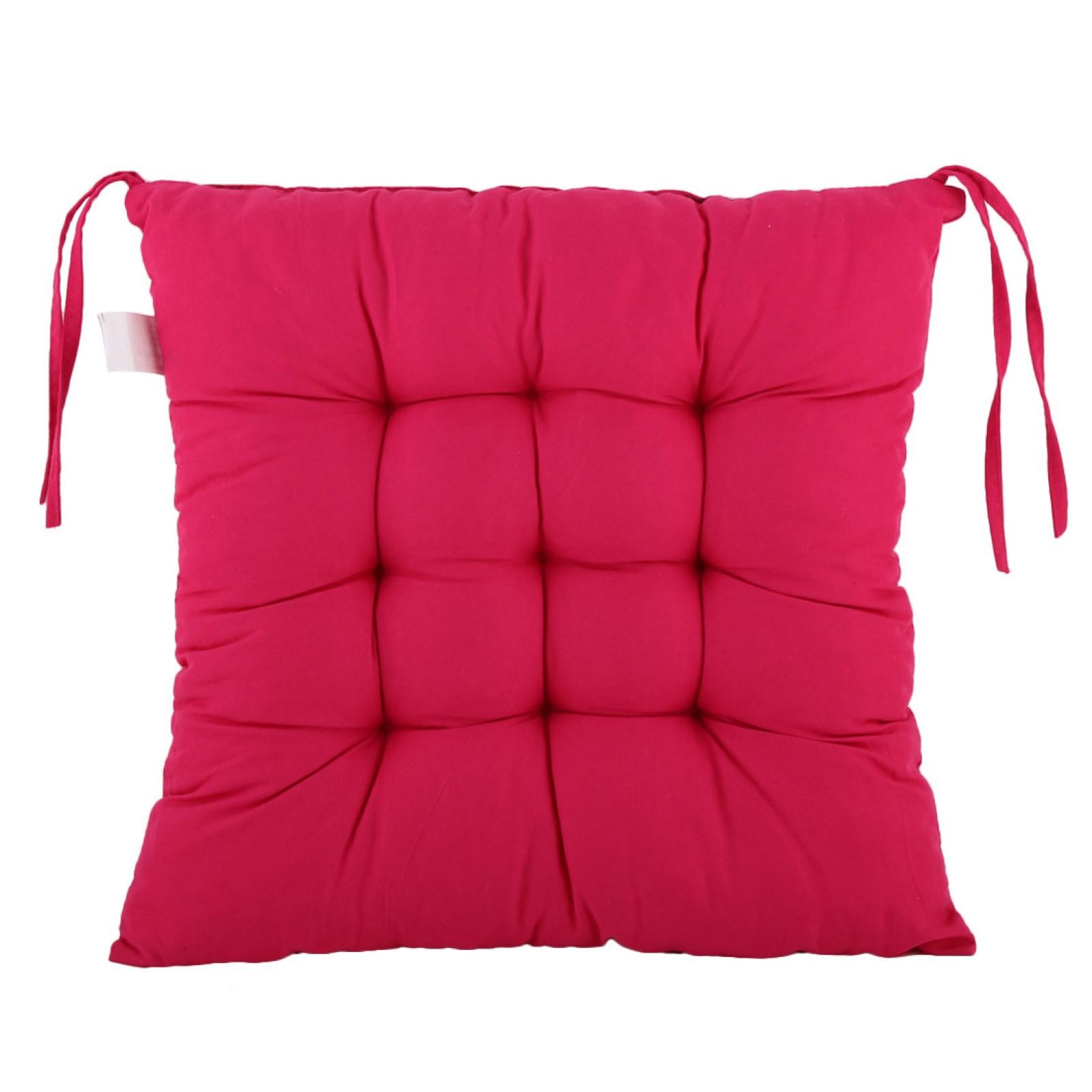 Office Cotton Blends Chair Seat Cushion for Back Tired Sciatica Relax Fuchsia