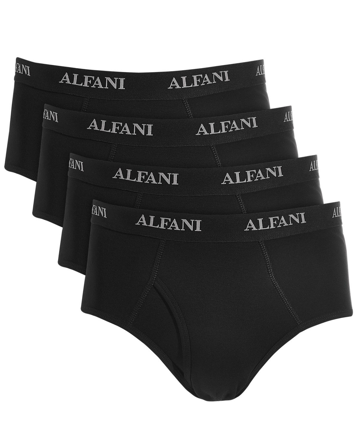 Alfani Men's Size XL 4-Pk. Cotton Briefs Moisture-Wicking Black Brief Underwear