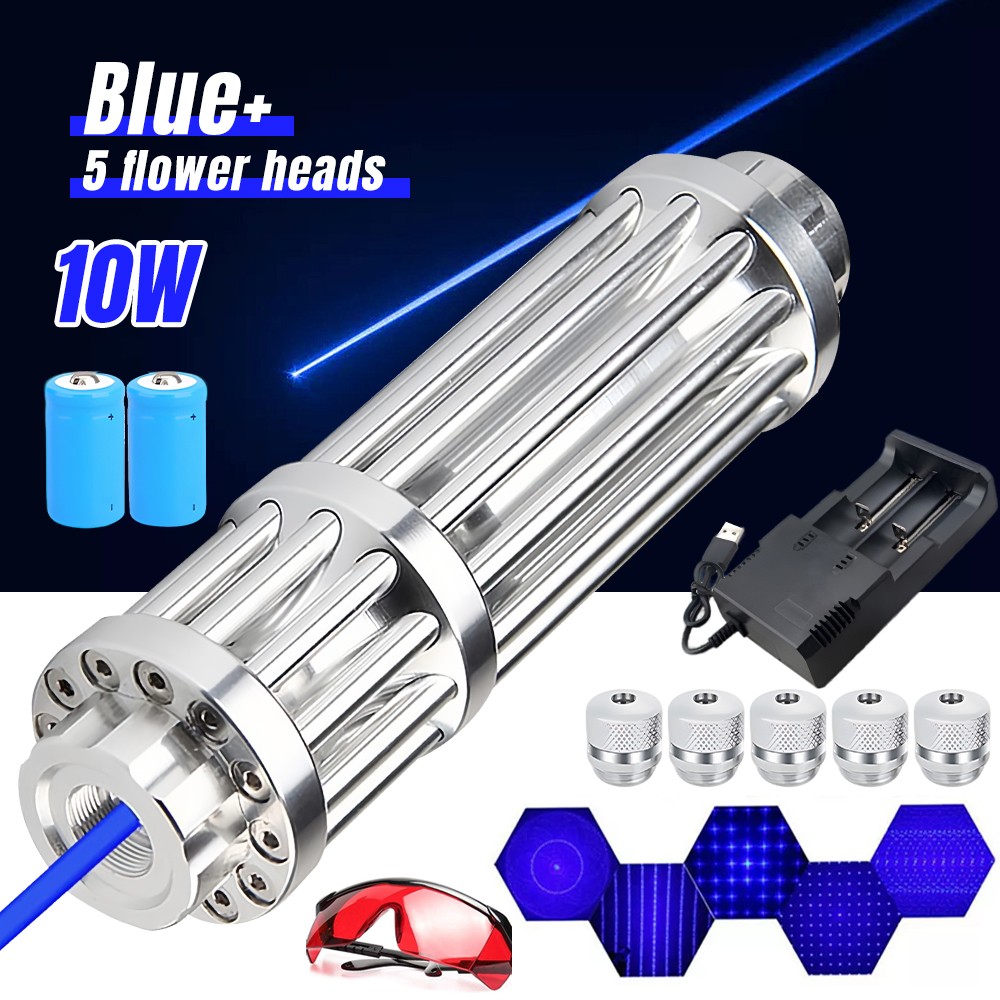 Blue Burning Laser Pointer 450-n-m Adjustable Visible Beam Dot Light