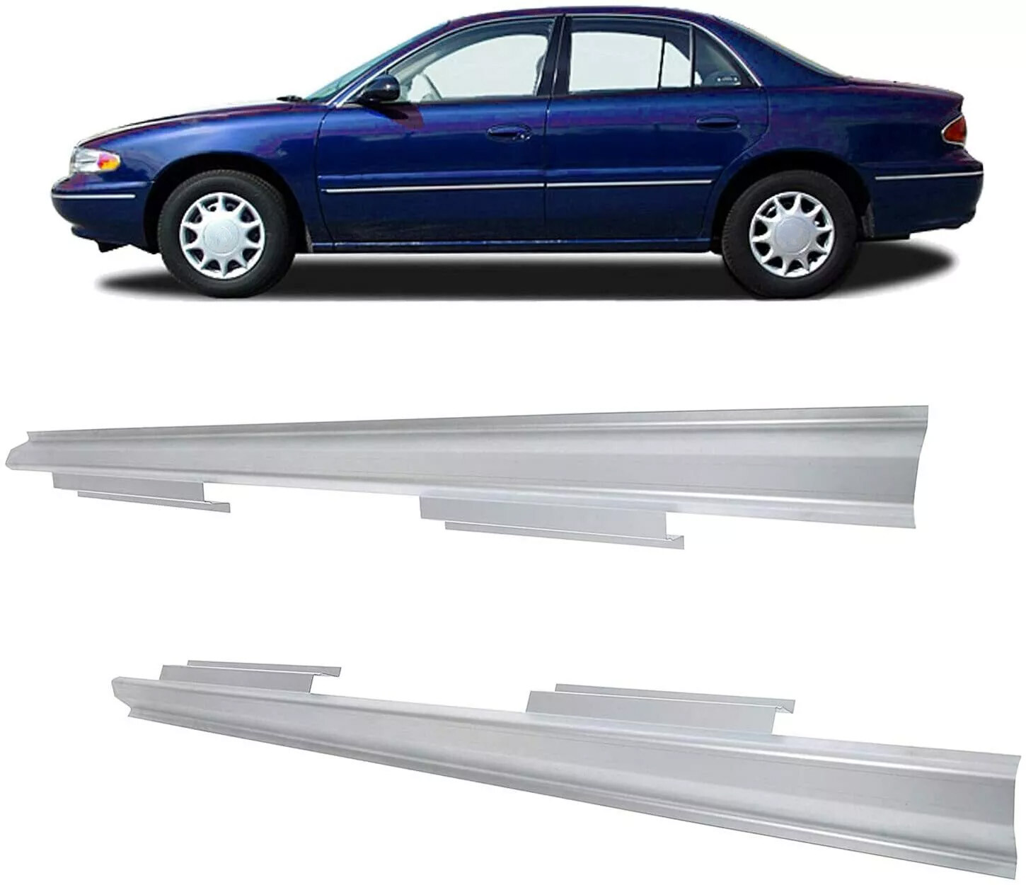 SLIP-ON OUTER ROCKER PANELS For 1997-2004 2005 BUICK CENTURY AND BUICK REGAL 4DR