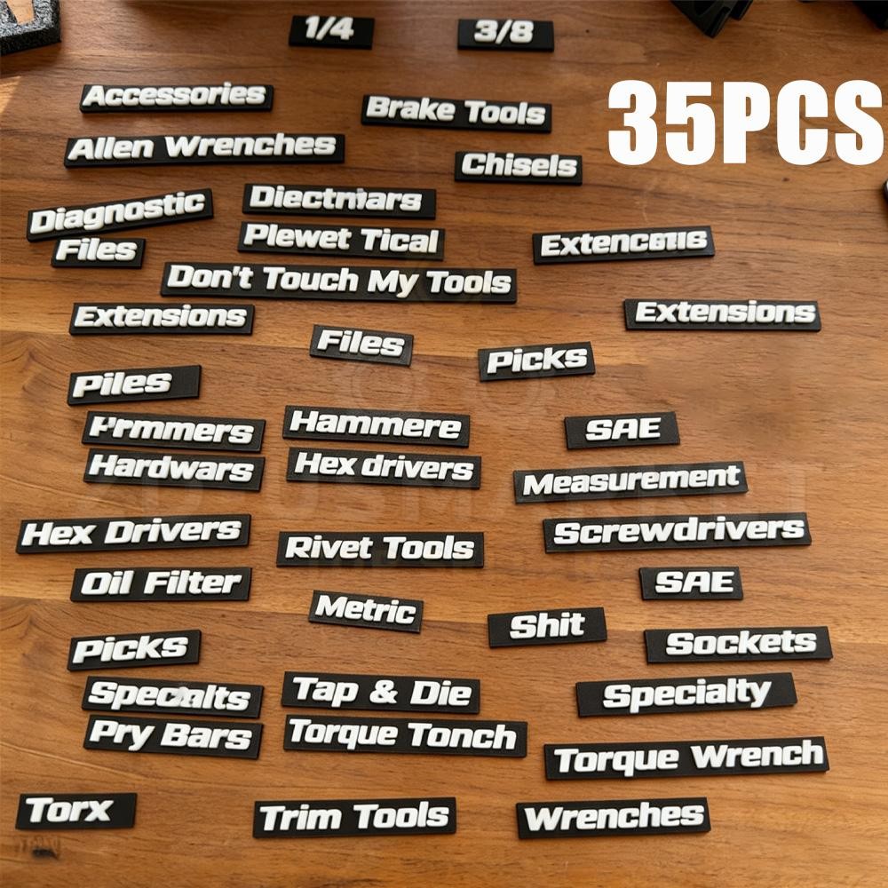 Magnetic Tool Box Labels – 35PCS/Set Drawer Organizer Magnets