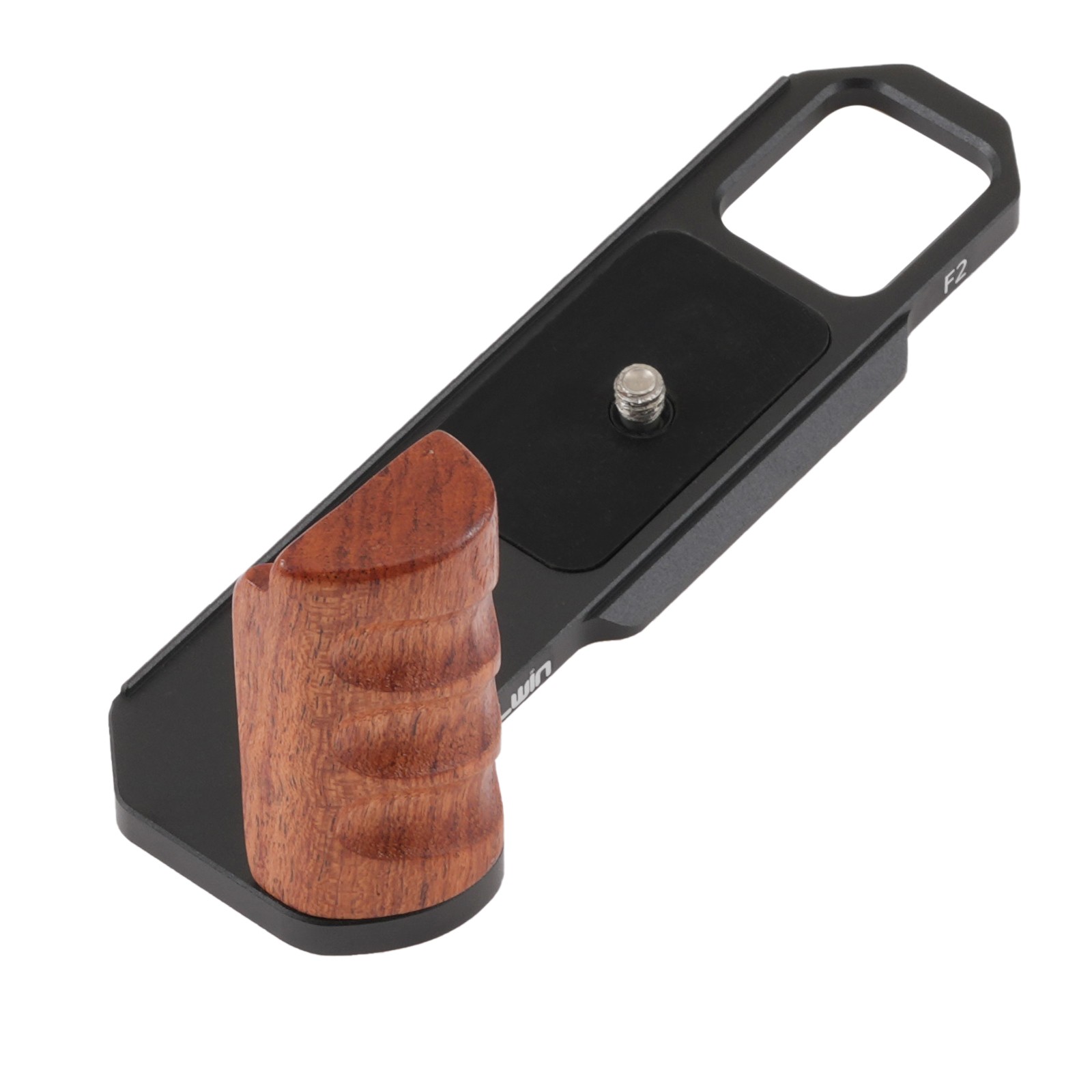 Wooden Vertical Handle Grip Quick Release L Bracket for Nikon F2 Camera Black