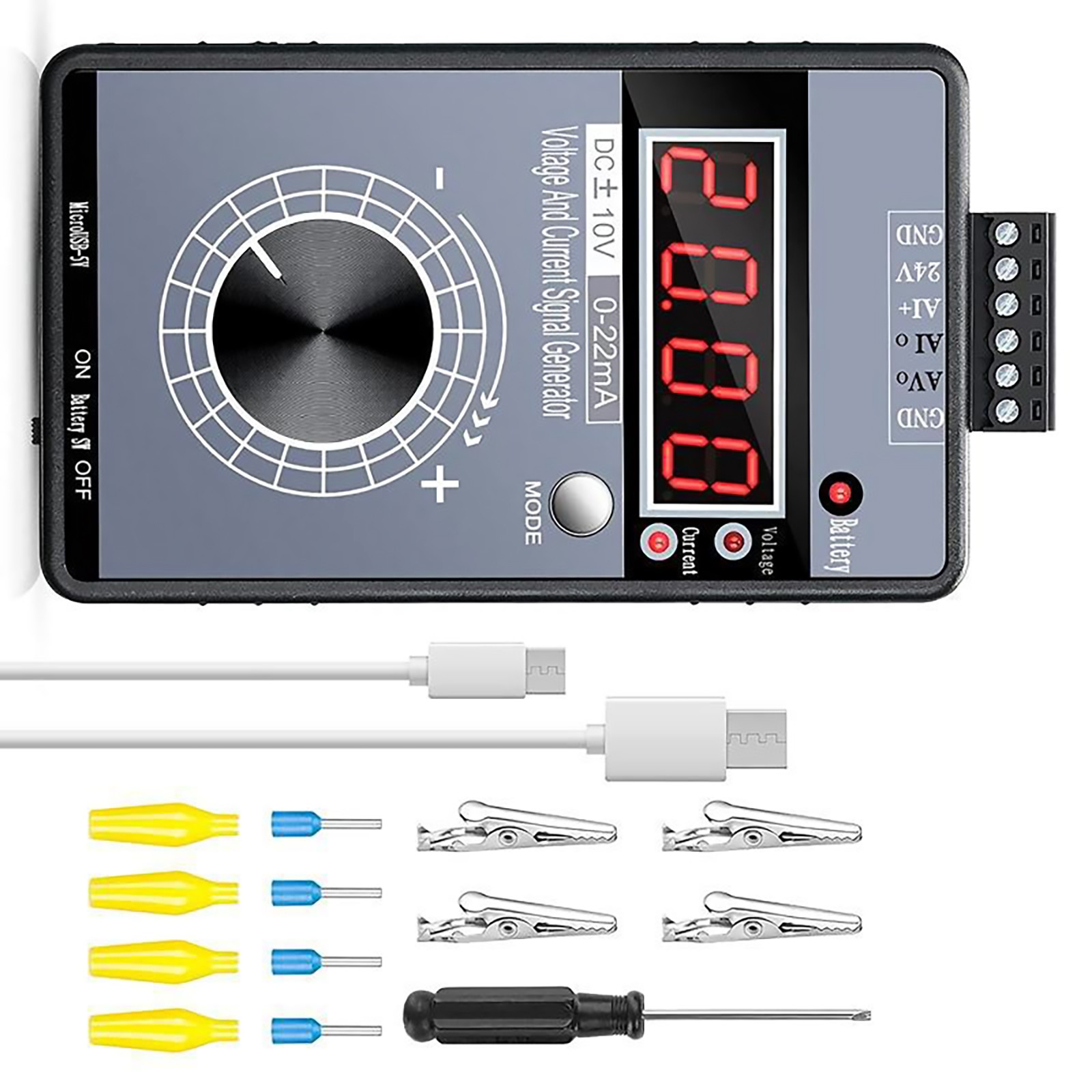 High-precision Handheld Signal Generator Analog Voltage 0-10V Current 4-20mA