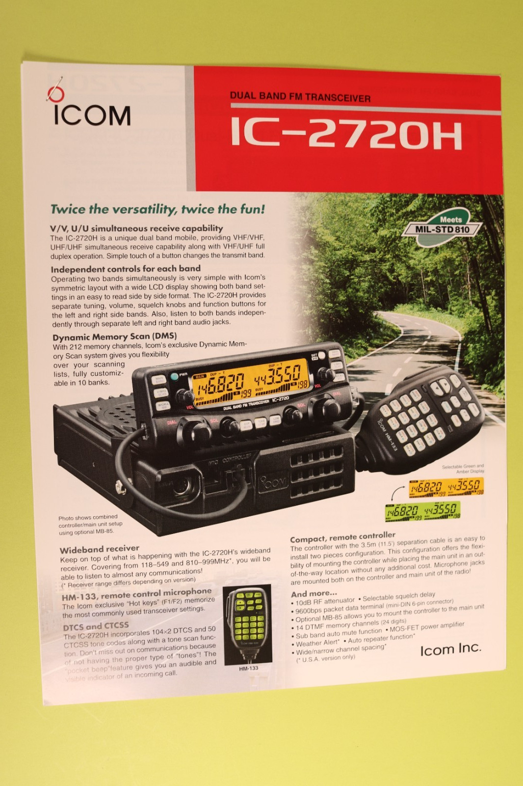 ICOM IC-7000 IC-2720 Brochures Specs Catalog