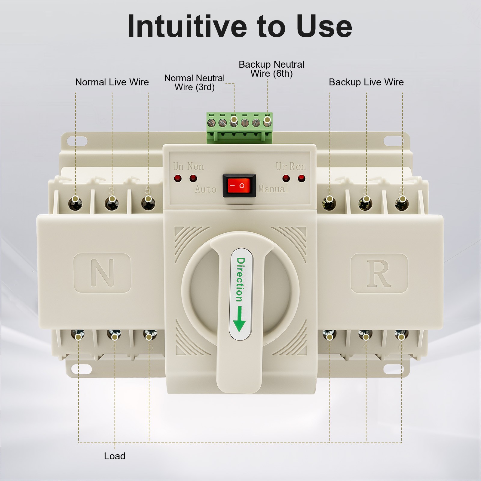 Screw Mounting Double Power Switch, Dual Power Automatic Transfer Switch