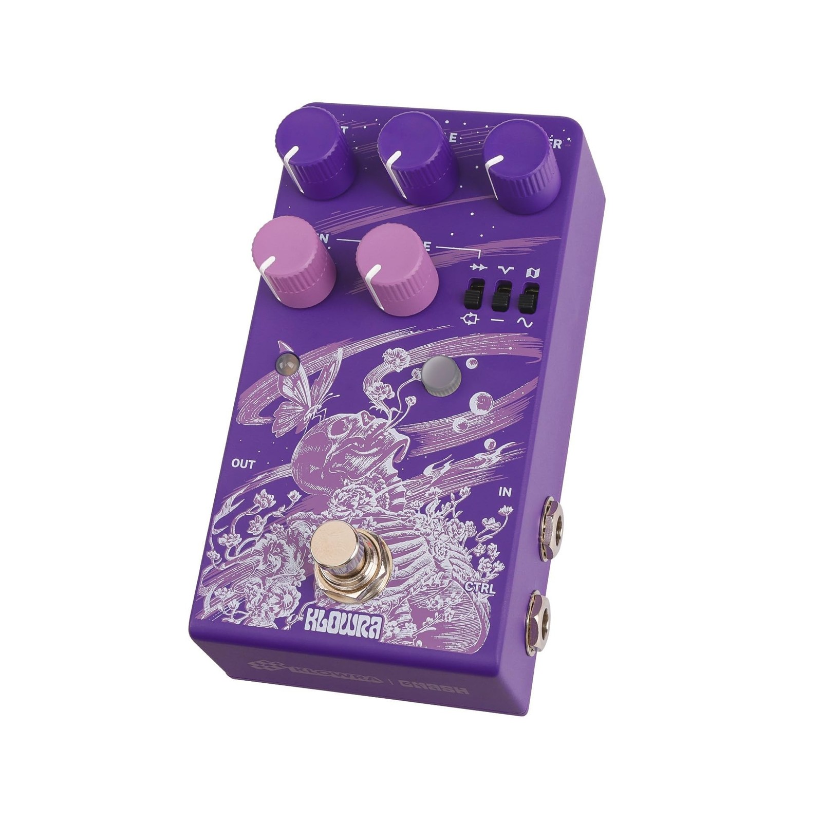 Gnash Dual-Channel Analog Distortion Guitar Effects Pedal, Series/Parallel Hi...