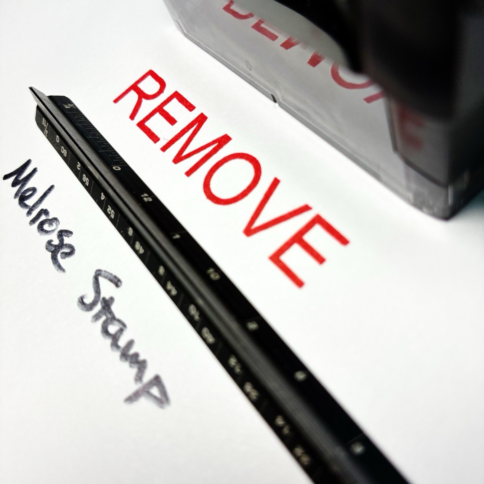 Remove Rubber Stamp Red Ink Self Inking Ideal 4913