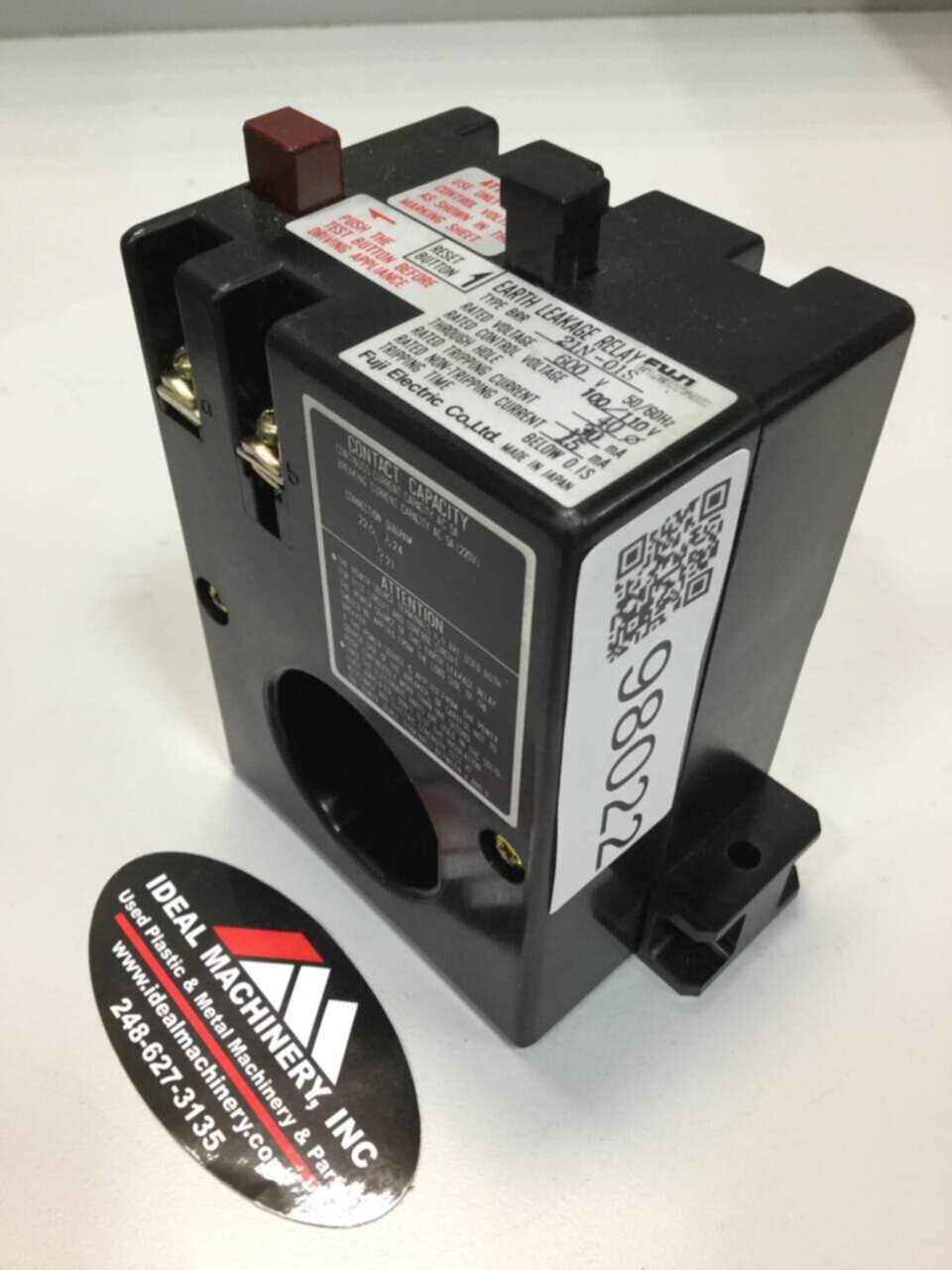 FUJI ELECTRIC Earth Leakage Relay BRR21N-01S Used #98047