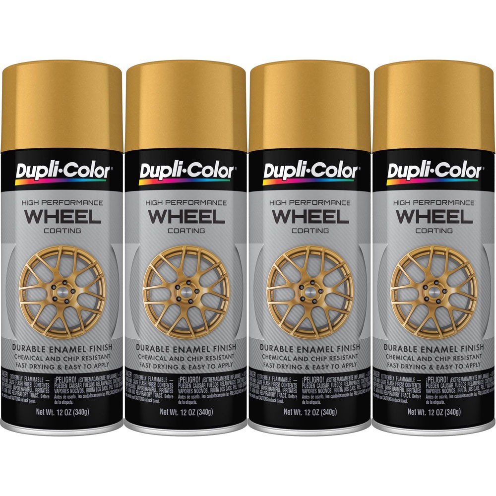 Duplicolor HWP111 (4-Pack), High Performance Wheel Paint, Matte Gold, 12 oz