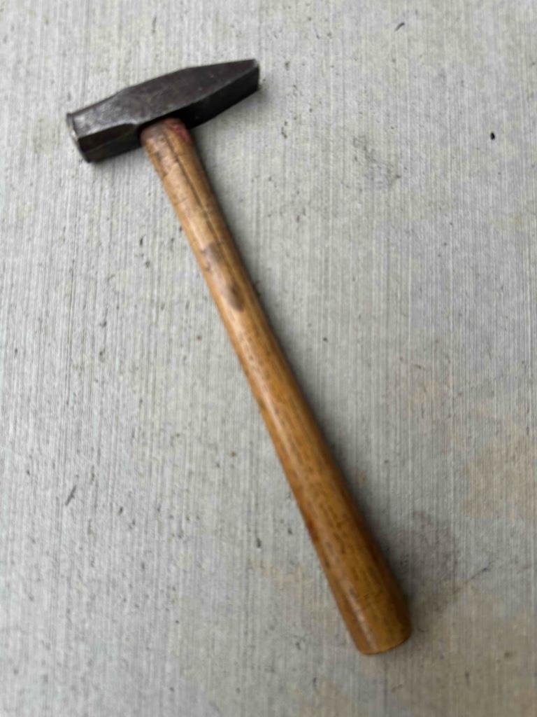 Antique 4 Ounce Tack Hammer "Cast Steel" Head Hardwood Handle