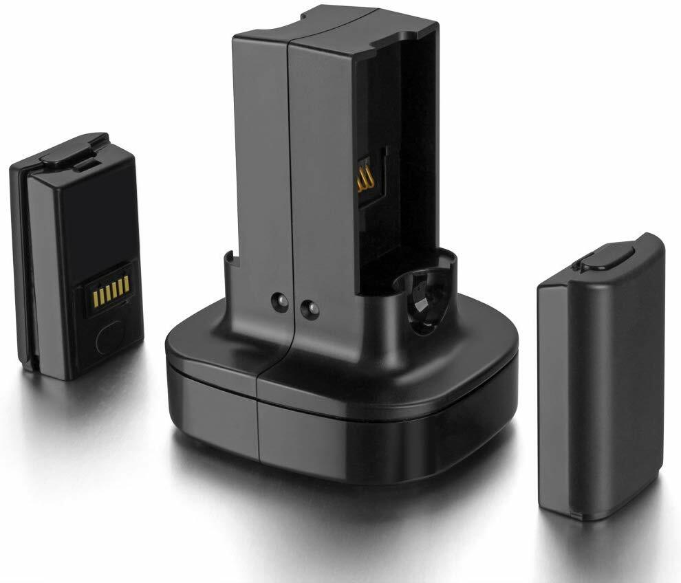 For Xbox 360 Rechargeable Battery Pack & Dual Charging Station Dock Stand Base