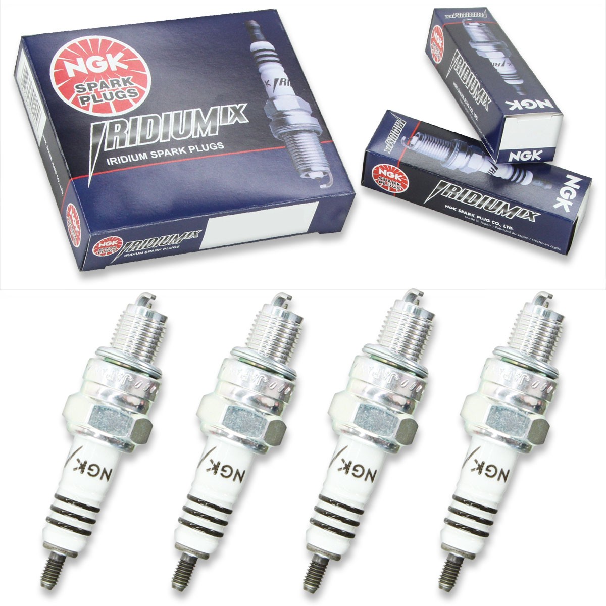 4pcs 09-10 LEM Condor Boy NGK Iridium IX Spark Plugs 49cc 2ci Kit Set Engine kb
