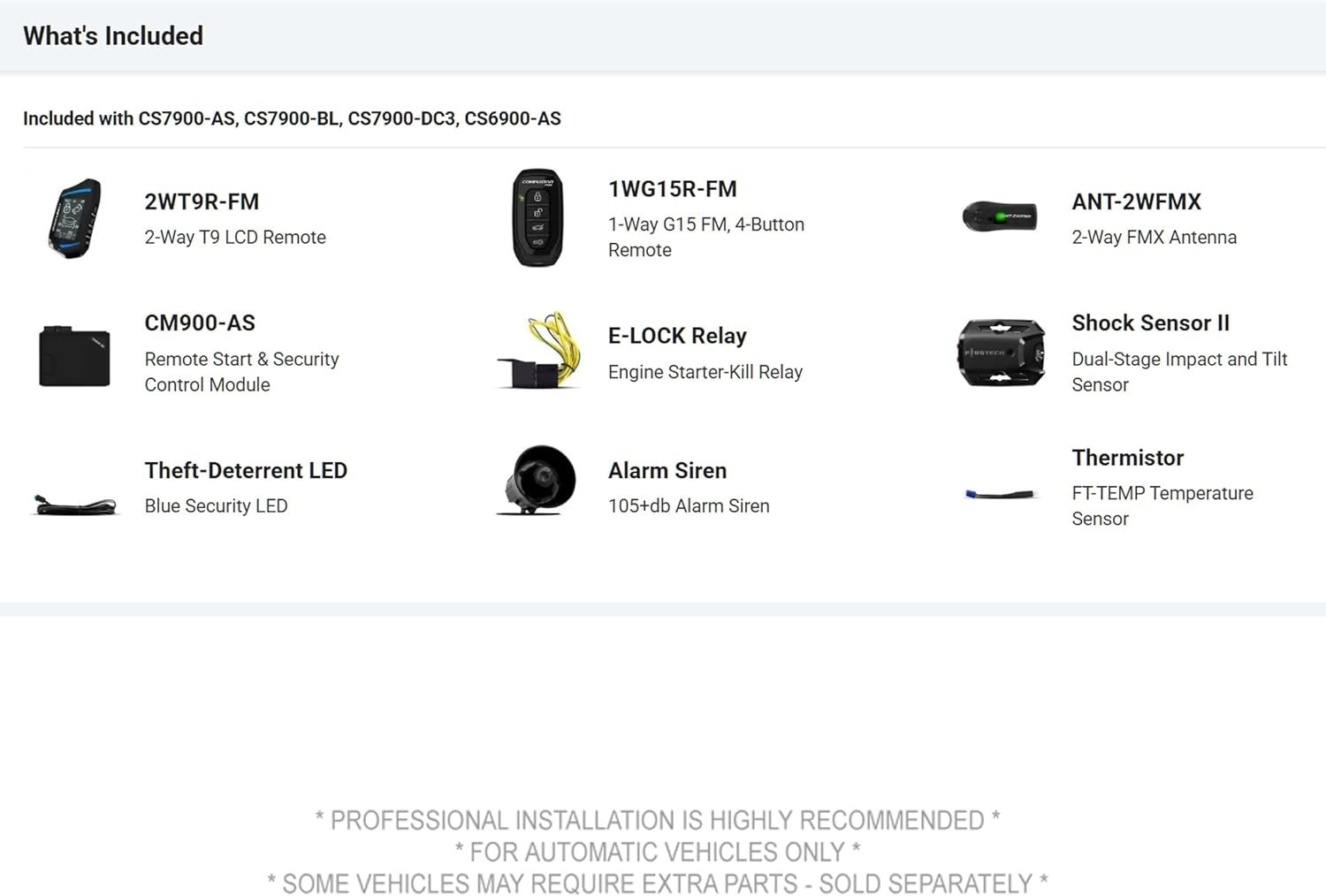 All-in-One Remote Start & Alarm, 3000ft Range