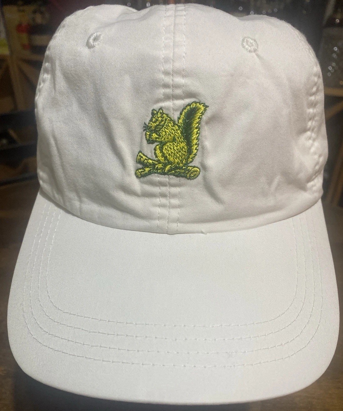The Country Club Brookline White Golf Hat w Iconic Embroidered Squirrel Logo