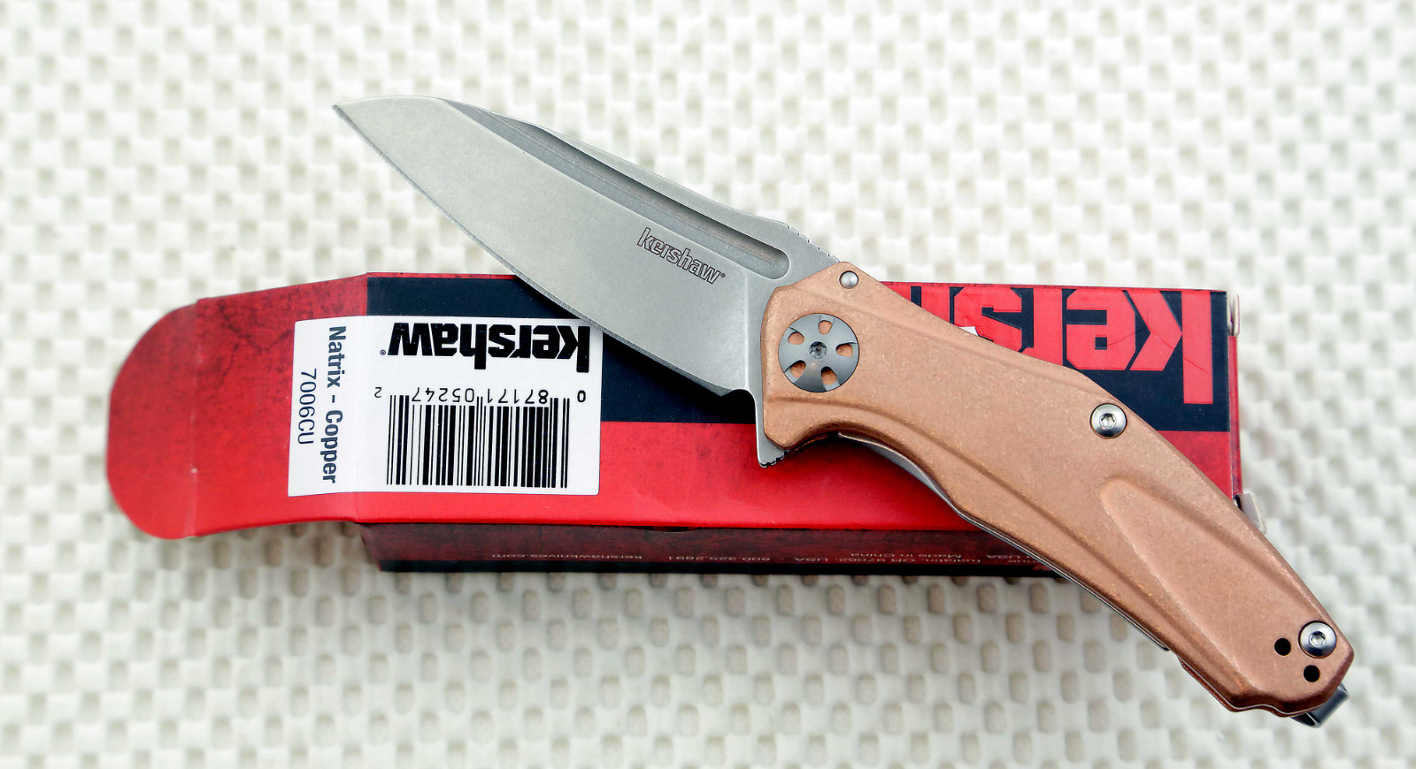* 7006CU Kershaw Natrix Copper handle Pocket Knife NIB KVT ball-bearing opening