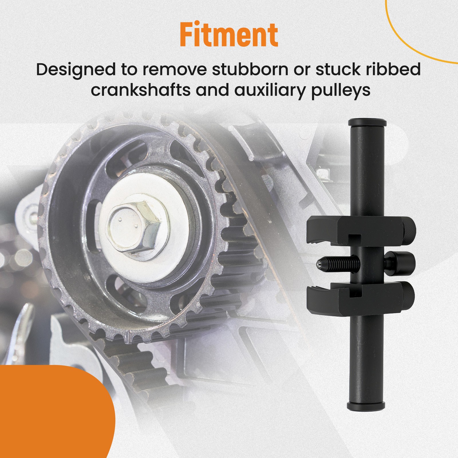 Professional Puller For Ribbed Drive Pulley Crankshaft Remover New Tool
