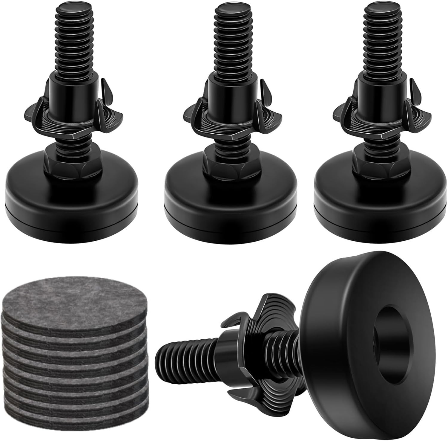 3/8" Threaded Leveling Feet Adjustable Table/Furniture Feet Levelers Screw on He