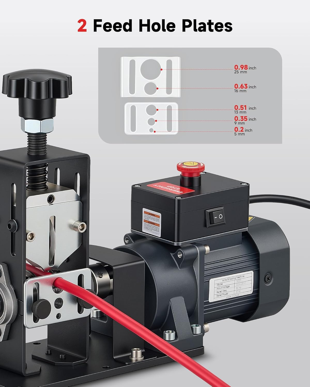 Automatic Wire Stripper Machine, Wire Stripper Electrical for 0.06"-0.9" (1.5-22