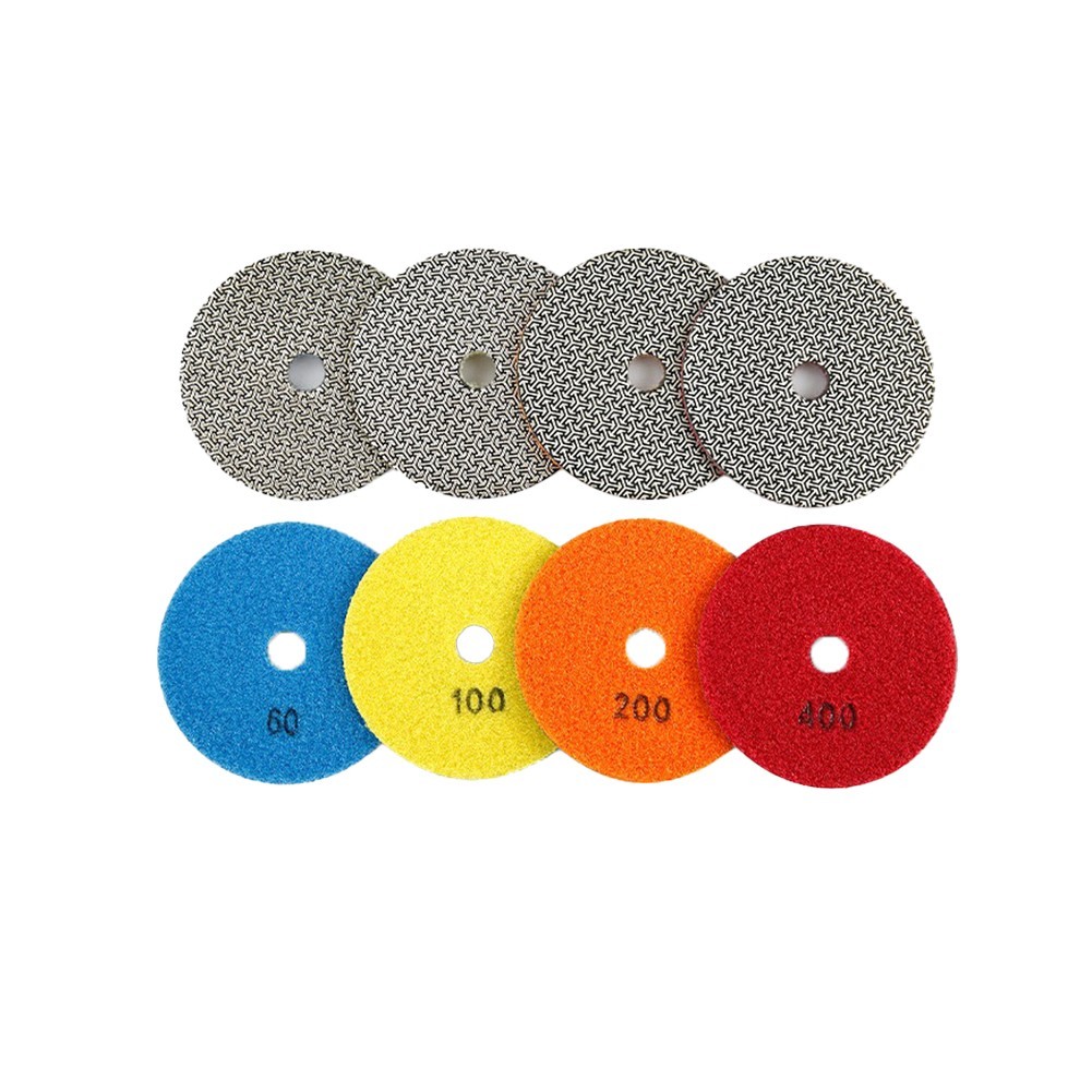 50mm Electroplated Emery Pads Set for Dry or Wet Polishing Applications