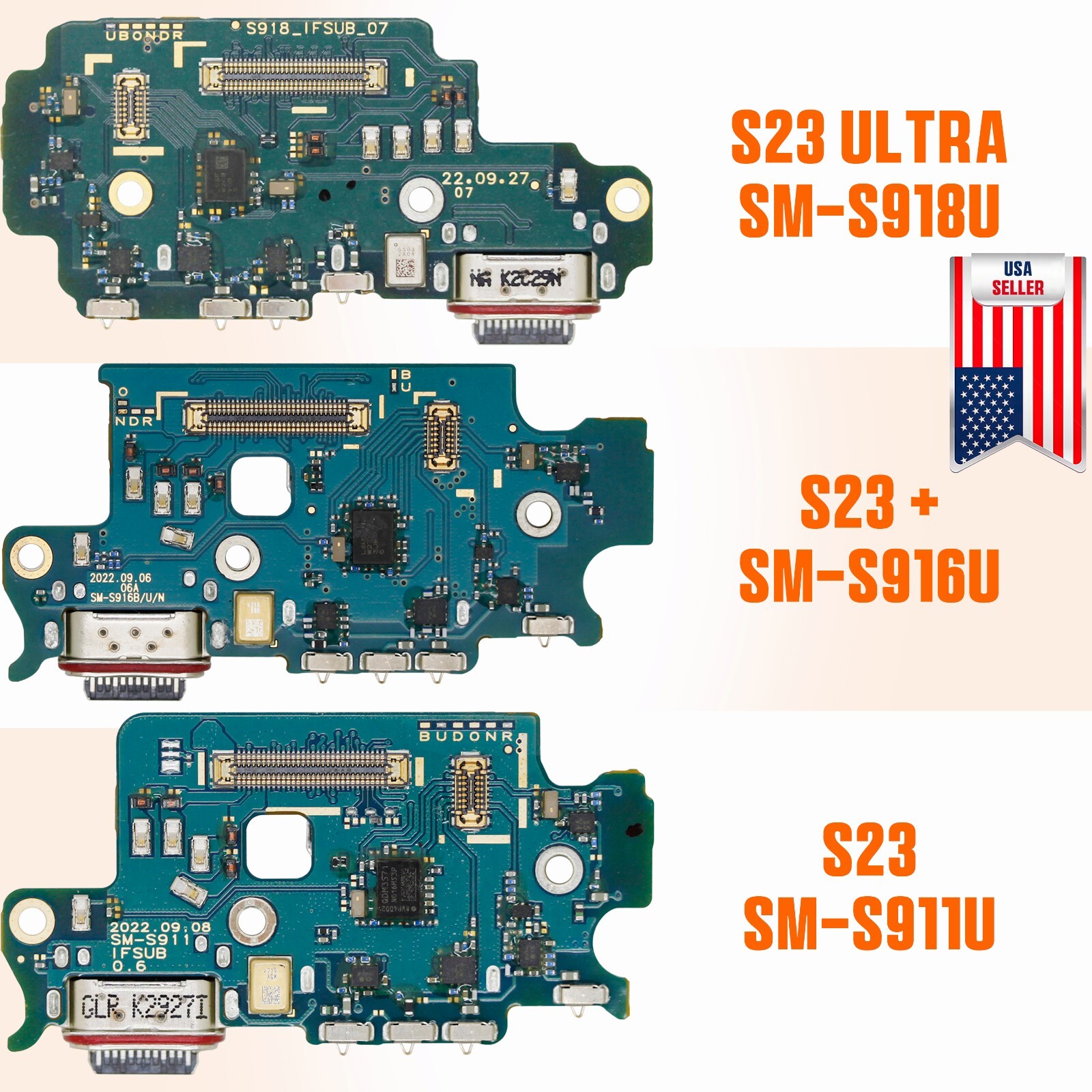 OEM USB Charging Port Board Dock Connector For Samsung Galaxy S23 S23+ S23 Ultra