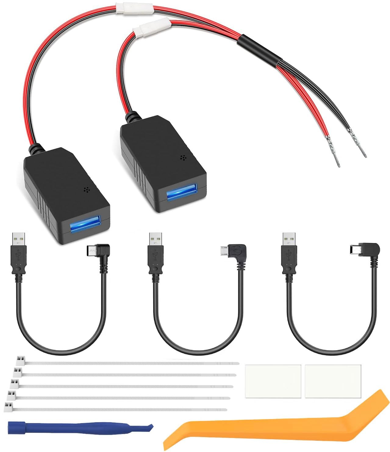 Dashcam Power Adapter,(Universal) Compatible with All Models,Dual DC Buck Con...