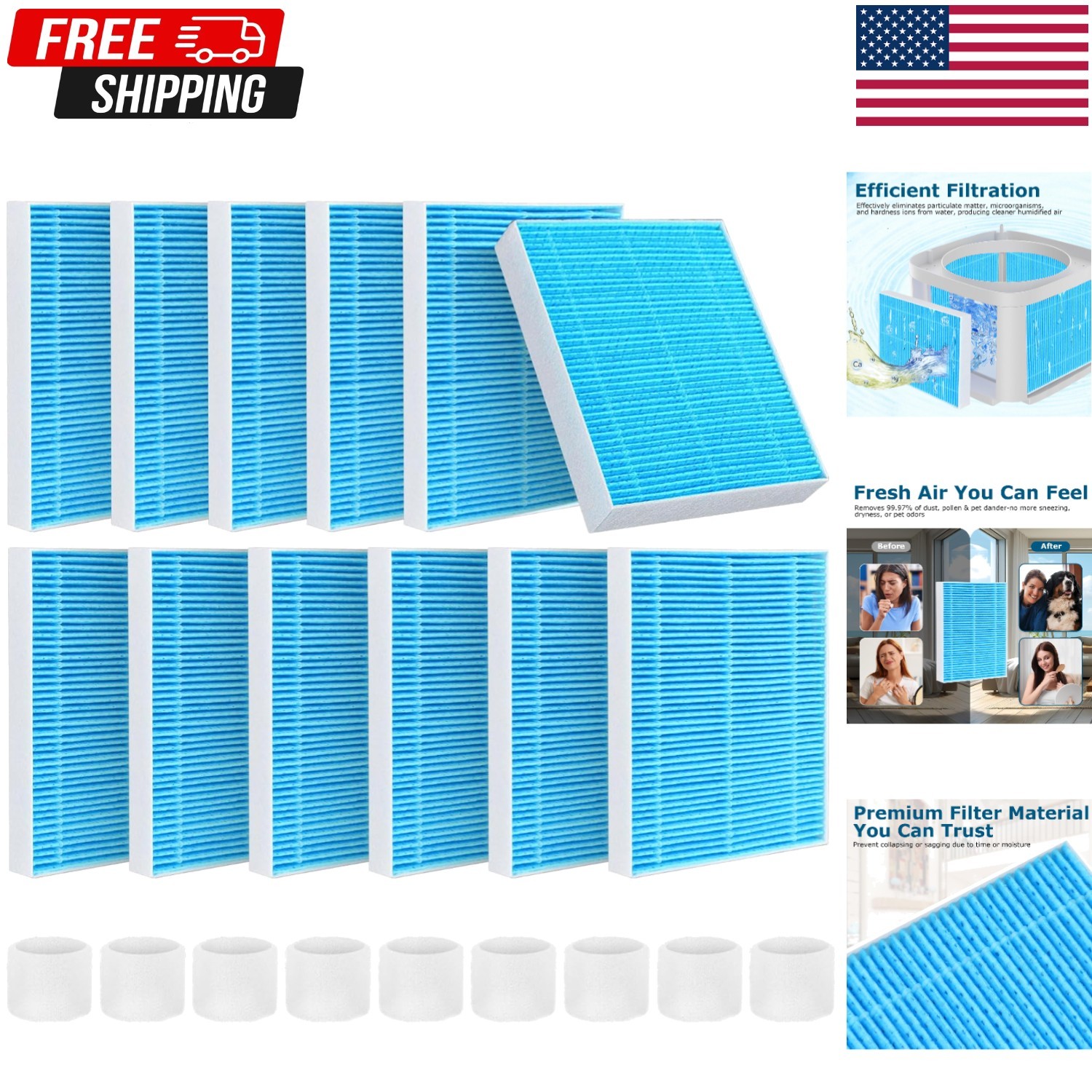 12 Pack 6000S Wick Filters Compatible with LEVOIT Superior 6000S Smart Evapor...