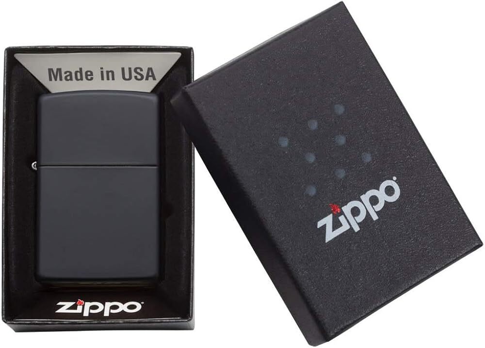 Zippo Windproof Metal Design Fire Lighter - White Eagle on Black Base.